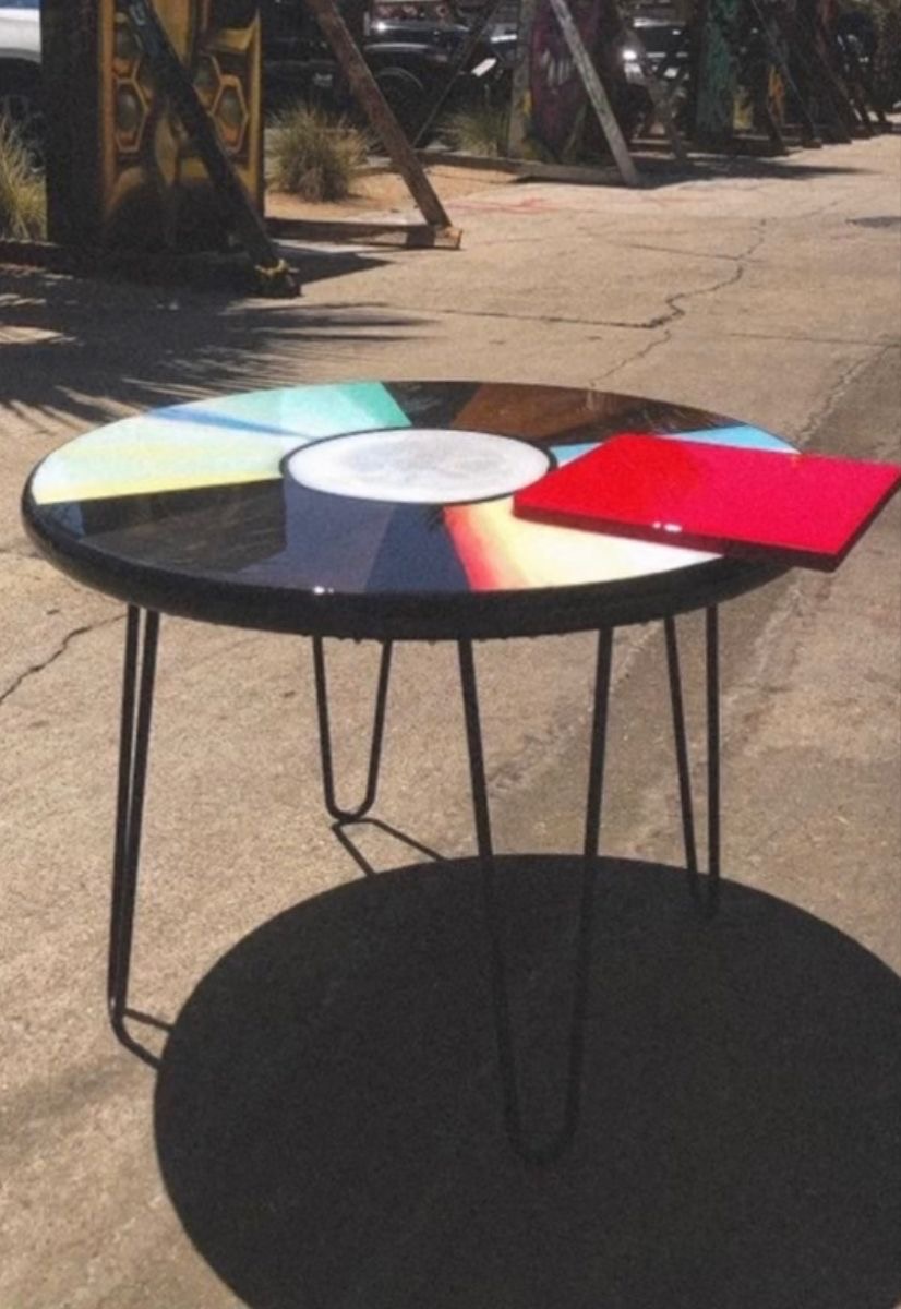 Vintage CD Disc Round Table