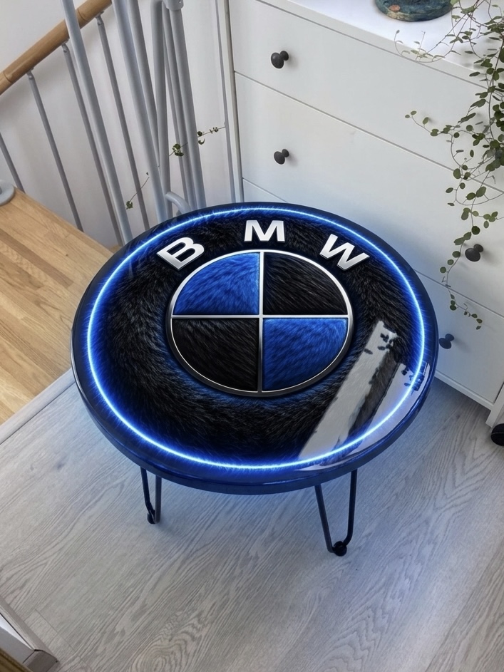BMW Logo Neon Round Table