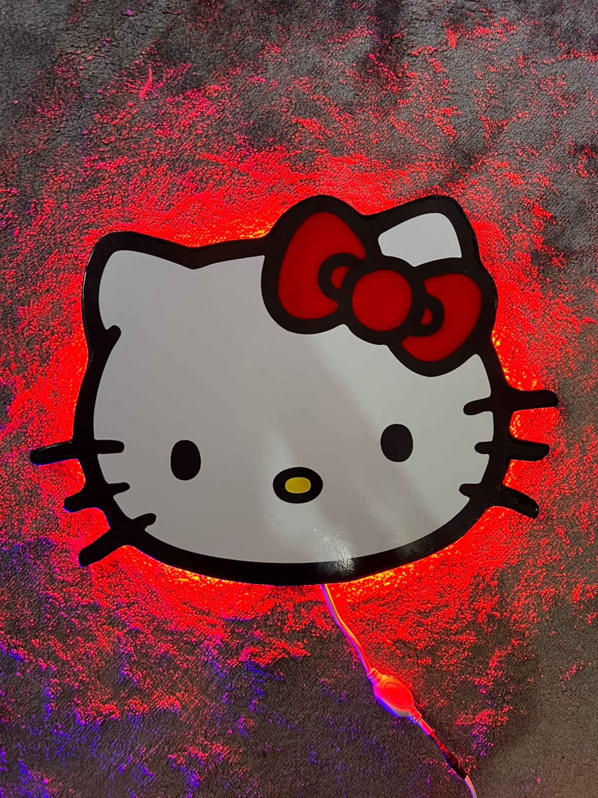 Hello Kitty Red Glow Canvas